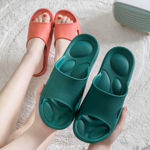 Summer Slippers Shower Pool Women Shoes EVA Light Massage Insole Non-Slip Female Men Slippers Indoor Bathroom Beach Slippers