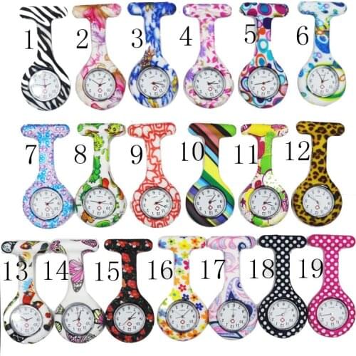 Printed silicone nurse watch round jelly nurse doctor watch