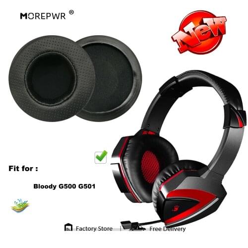 Replacement Ear Pads for Bloody G500 G501 G-500 G-501 Headset Parts Leather Cushion Velvet Earmuff Earphone Sleeve Cover
