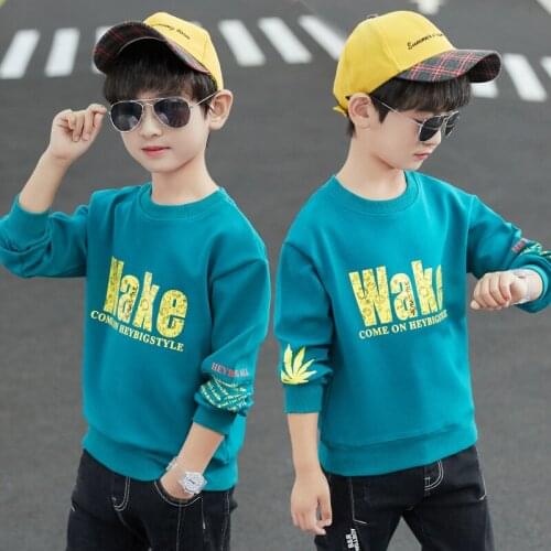 Boys Sweatshirt Crewneck Kids Children Sweater Toddlers Pullover Youth Casual Cotton Clothes Korean Style Spring Fall Autumn