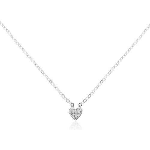 TKJ 2021 Personalized Heart Shape Pendant Necklaces Charm For Girls and Women 925 Silver Fashion Jewelry
