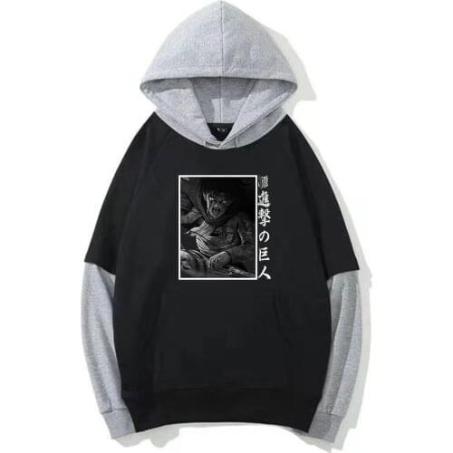Attack on Titan Hoodie Male Hip Hop High School Sweatshirt 2021 Funny Streetwear Fashion Fleece Hooded Men/Woman
