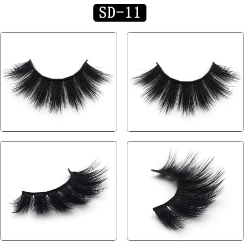 Xinleyong Mink Hair Natural Cross False Eyelashes Long Messy Makeup Fake Eye Lashes Extension Make