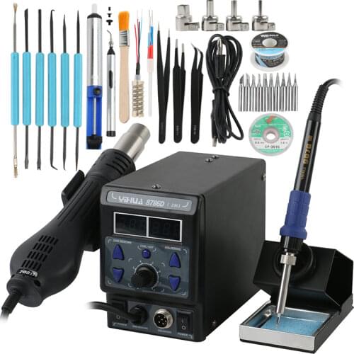 YIHUA 8786DI 2 In 1 Upgrade Digital Display SMD Rework Soldering Station Electric Iron + Hot Air Gun 700W For BGA PCB Repair