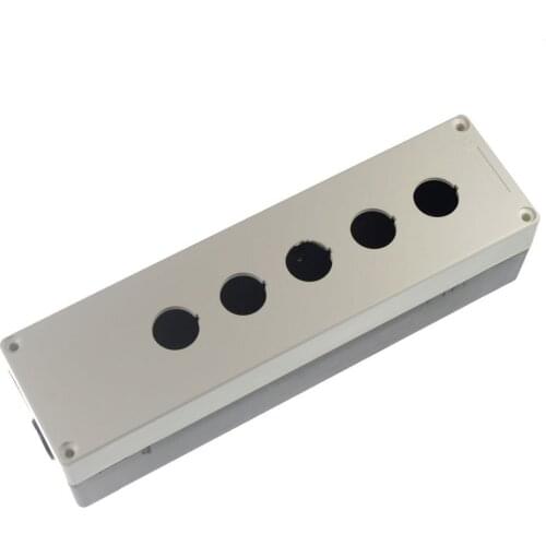 1)OZX-5 Pushbutton 5 Switch Control Station Protector Box Black & White 5 Holes