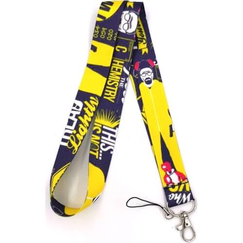 10pcs Breaking Bad Fashion simple keychain mobile phone neck lanyard key ID card mobile phone USB key lanyard