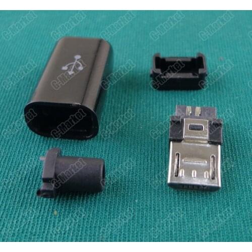 4pcs Micro USB 4 Pin Male connector plug welding Data OTG line interface DIY data cable accessories charging socket interface