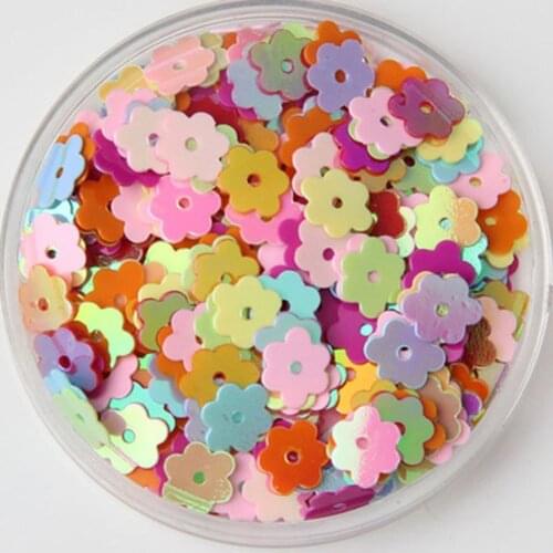 6mm Flat Flower Center Hole Loose Sequin Paillette Sewing,Wedding Craft,Women Kids DIY Garment Accessories SFF61