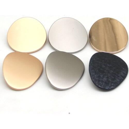 6pcs/lot fashion decorative buttons high quality Irregular plane gold buttons for Windbreaker overcoat sewing accessory DIY