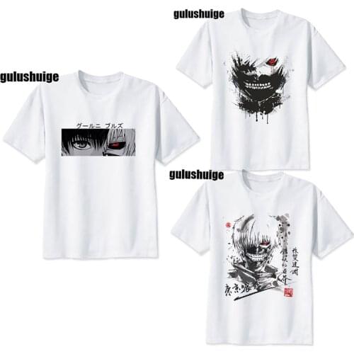 90s Japanese Anime Tokyo Ghoul T Shirt Men Kawaii Manga Kaneki Ken Graphic Tees Fashion Unisex Tshirt Summer Tops T-shirt Male