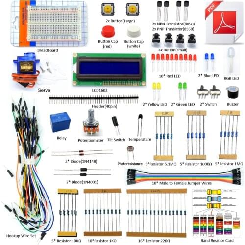 Adeept DIY Electric New Project LCD1602 Starter Kit For Arduino UNO R3 Mega 2560 PDF Free shipping Book headphones diy diykit