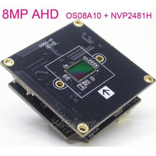 AHD 8.0MP @15FPS 3840 x 2160 1/1.8" OmniVision OS08A10 CMOS image sensor + NVP2481 CCTV camera module PCB board (optional parts)