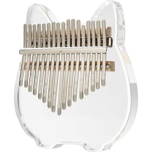 Thumb Piano Acrylic Kalimba Thumb Piano 17 Key,Musical Instrument Christmas Gifts,For Kids,Beginners (Rabbit)