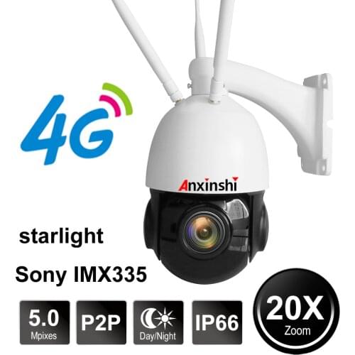 4G SIM Card PTZ IP Camera 5MP HD Starlight 20x Optical Zoom onvif P2P CamHi WIFI CAMERA Outdoor Wireless Security CCTV Camera