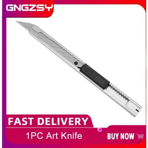 CNGZSY Snap-Off Knife Universal Mini Auto-lock Utility Cutter With Stainless Steel 30 Degree Blade Paper Vinyl Sticker Tools E02