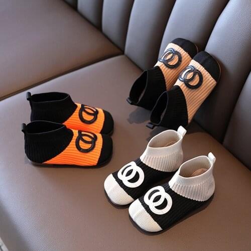 Kids Shoes Girls Shoes Autumn Knitting Girls Boots Soft Sole Toddler Boots High Top Girls Shoes Kids Shoes Size 21-30