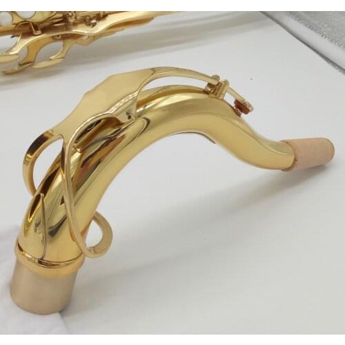 Brand New Professional Instrument Tenor Saxophone Neck Brass Gold lacquer Sax Custom Neck Tenor Saxophone Tudel