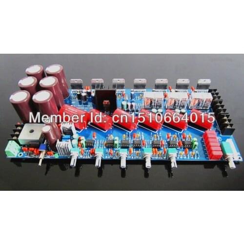 5.1 hifi finish board 5.1 amplifier board with preamp large watt tda7293 subwoofer with protection diy Home video