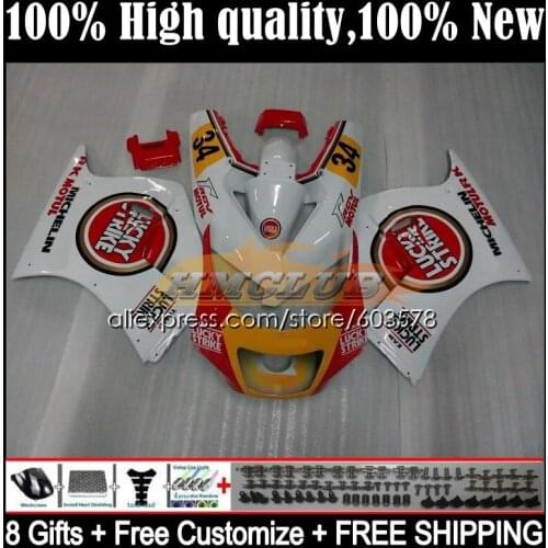 Body For SUZUKI RGV250 RGVT-250 VJ 23 98 RGVT250 19CL.65 RGVT RGV 250 SAPC VJ23 97 98 RGV-250 1997 1998 OEM Fairing Lucky yellow