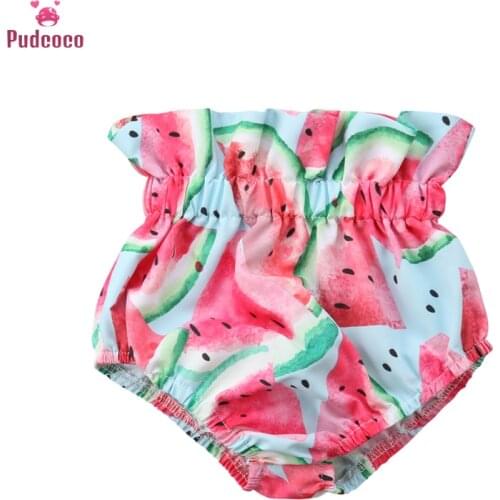 Cute Printed Watermelon Patterns Baby Boy Girl Bloomers Diaper Cover Summer Shorts Baby Panties Pants