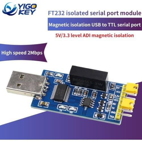 Mini FT232 Isolation Serial Port Module USB to TTL USB to Serial Port Magnetic Isolation FT232RL Photoelectric Isolation