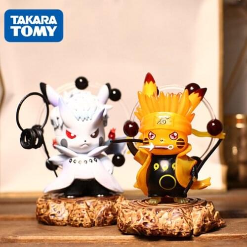 Pokemon Pikachued Model Anime NARUTO Figures Uchiha Madara Ootutuki Hagoromo PVC Action Figure Collectible Toys Gifts for Kids