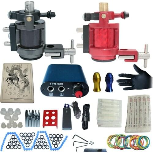 YILONG tattoo complete tattoo kit power supply+poot pedal+2 alloy grips+accessories 7kitB