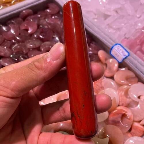 Natural red jasper crystal massage reiki stick massage stick stone