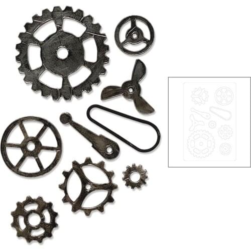 2020 New Mechanical Metal Cutting Dies Pins Nuts and Bolts Die Paper Cut Scrapbooking For DIY Crafts Card Making no Stamps Sets