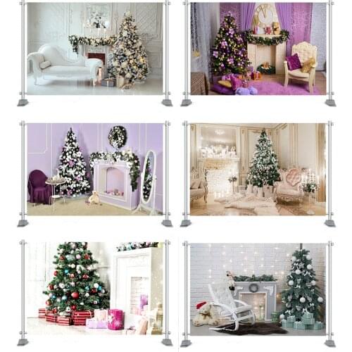 Christmas tree party House backdrop Photography children new background photocall Backdrop for Birthday Party Photo