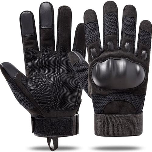 Mens Tactical Gloves Full Finger Touch Screen Outdoor Protective Wear-resistant Fitness Driving Cycling Riding Gloves Men