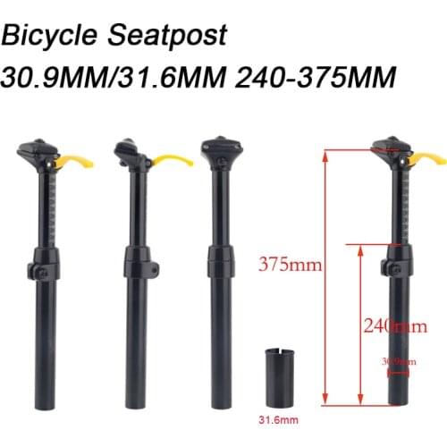 Bicycle Seatpost 30.9MM/31.6MM 240-375MM MTB Seatpost Aluminum alloy Adjustable Bike Seat Tube Saddle pole Rod Sitting pole
