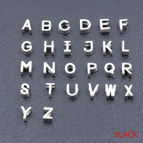 925 Sterling Silver Pendant Charms A-Z English alphabet Spacer Bead fit for Women Bracelet Jewelry Making Accessory