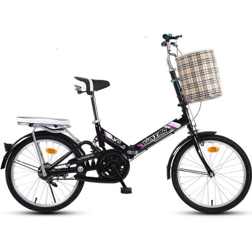 16/20 Inch Foldable Bicycle Rim With Back Seat And Basket