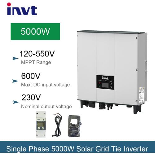 Solar Grid Tie Inverter 5000W with WIFI DC100-410V to AC230V IP65 MPPT Single-Phase Converter
