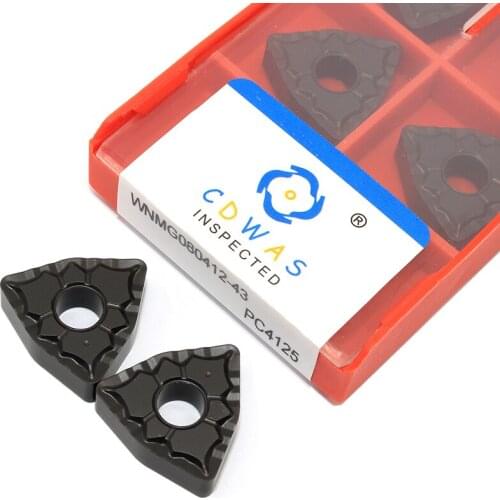 10PCS WNMG080412 43 PC4125 High Quality Carbide Inserts External Turning Tool WNMG 080412 CNC Lathe Cutter Tools For Steel