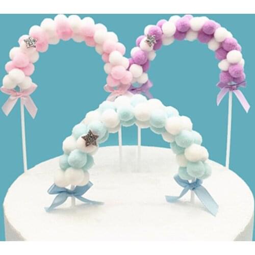 Cake Topper Birthday Wedding Cake Flags Cake Decoration Cloud Balloon Cake Flag Birthday Party Baking Decoration Supplies