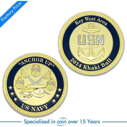 Custom Vintage Metal military Coin high quality custom made gold and silver coins