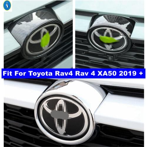 Accessories Exterior Refit Kit Chrome Front Grille Logo Decorative Frame Cover Trim Fit For TOYOTA RAV4 RAV 4 XA50 2019 - 2021