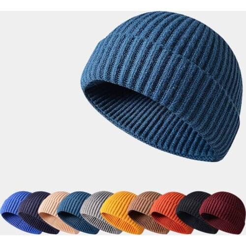CANZE Short Knitted Hat Hip Hop Street Men and Women Couple Knit Hat