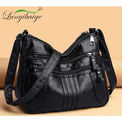 High Quality Ladies Leather Messenger Bags 2021 Handbag Ffemale Bag Designer Ladies Large Capacity Messenger Shoulder Bag
