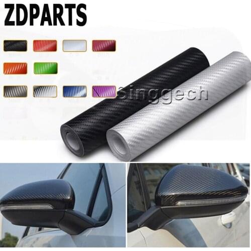 ZDPARTS 3D 30*127CM Car Styling Carbon Fiber Stickers 10Colors For Ford Focus 2 3 Fiesta Mondeo Chevrolet Cruze Jeep Renegade