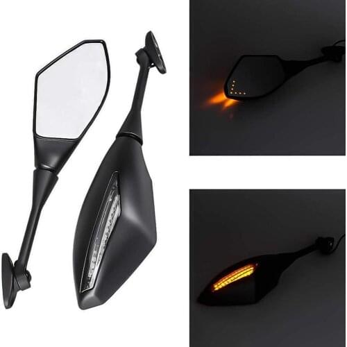 LED Turn Signal Light Rear View Mirrors For Honda CBR600RR 2003-2008 CBR1000RR 2004-2008