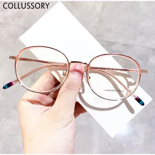 10pcs Wholesale Bue Light Blocking Glasses Men Women Anti Blue Ray Computer Glasses Anti Radiation Clear Small Round Tr90 Metal