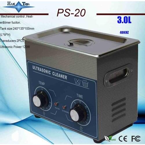 110v/220V PS-20 3L timer&heater ultrasonic cleaner 120W Jewelry,dental ,circuit board memory card 3.2L
