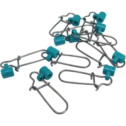 20-pieces Heavy-duty Fishing Swivels Braid-Friendly Sinker Slides with 8# Duolock Snap Saltwater Terminal Tackle