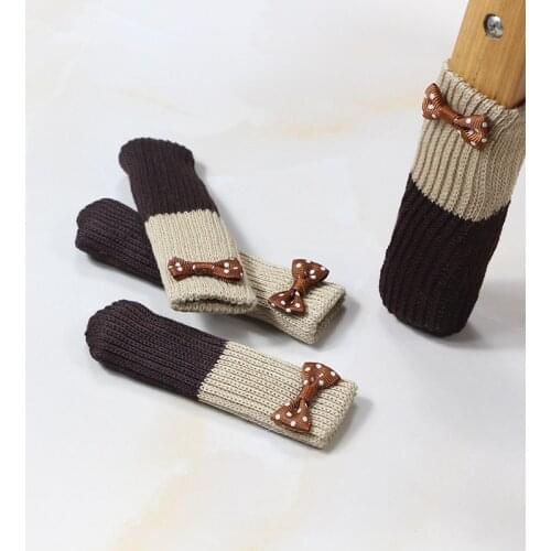 4 Pack Chair Stool Table Mat Thicken Wearable Table and Chair Foot Cover Furniture Mute Solid Wood Floor Protector