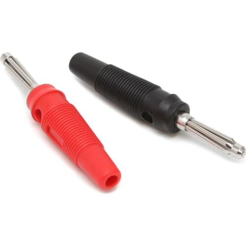 5 Pair/10 Pcs Brass High Current 4mm 32A Male Banana Plug Connector Screw Type Side Stackable