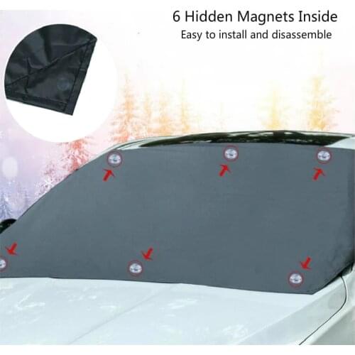 Automobile Magnetic Sunshade Cover Car Windshield Snow Sun Shade Waterproof Protector Cover Car Front Windscreen Cover