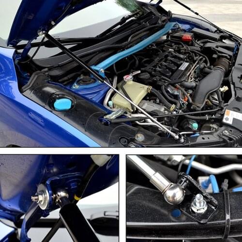 Car Styling 2PCS Hood Cover Hydraulic Rod Strut Rod Telescopic Rod Engine Support For Honda Civic 10th Gen 2016 2017 2018 2019